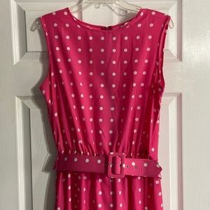 Polka Dot Dress in Pink & White